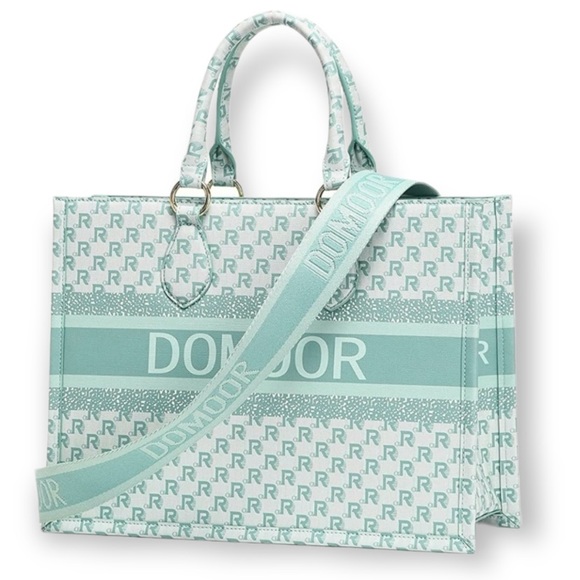 Domoor Handbags - Domoor of Denmark Fesigner Monogram Tote Bag Vegan Leather NWT
